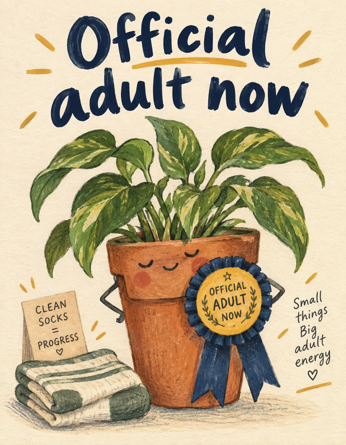 Just for Fun card illustration: official adult