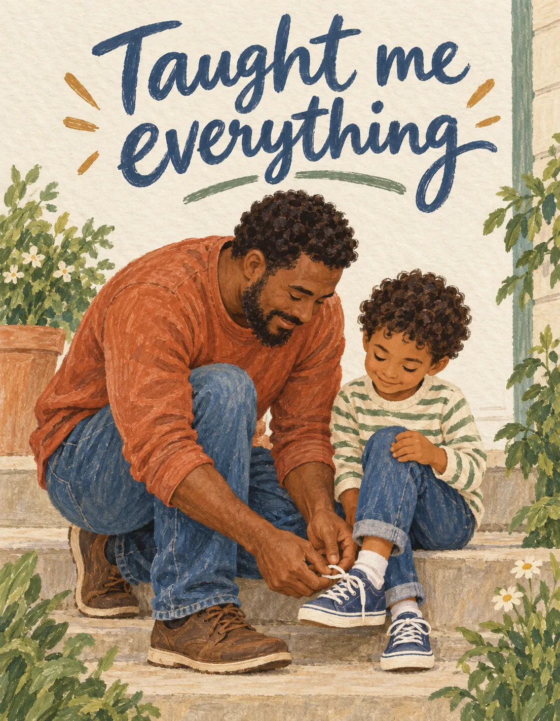 Dad card illustration