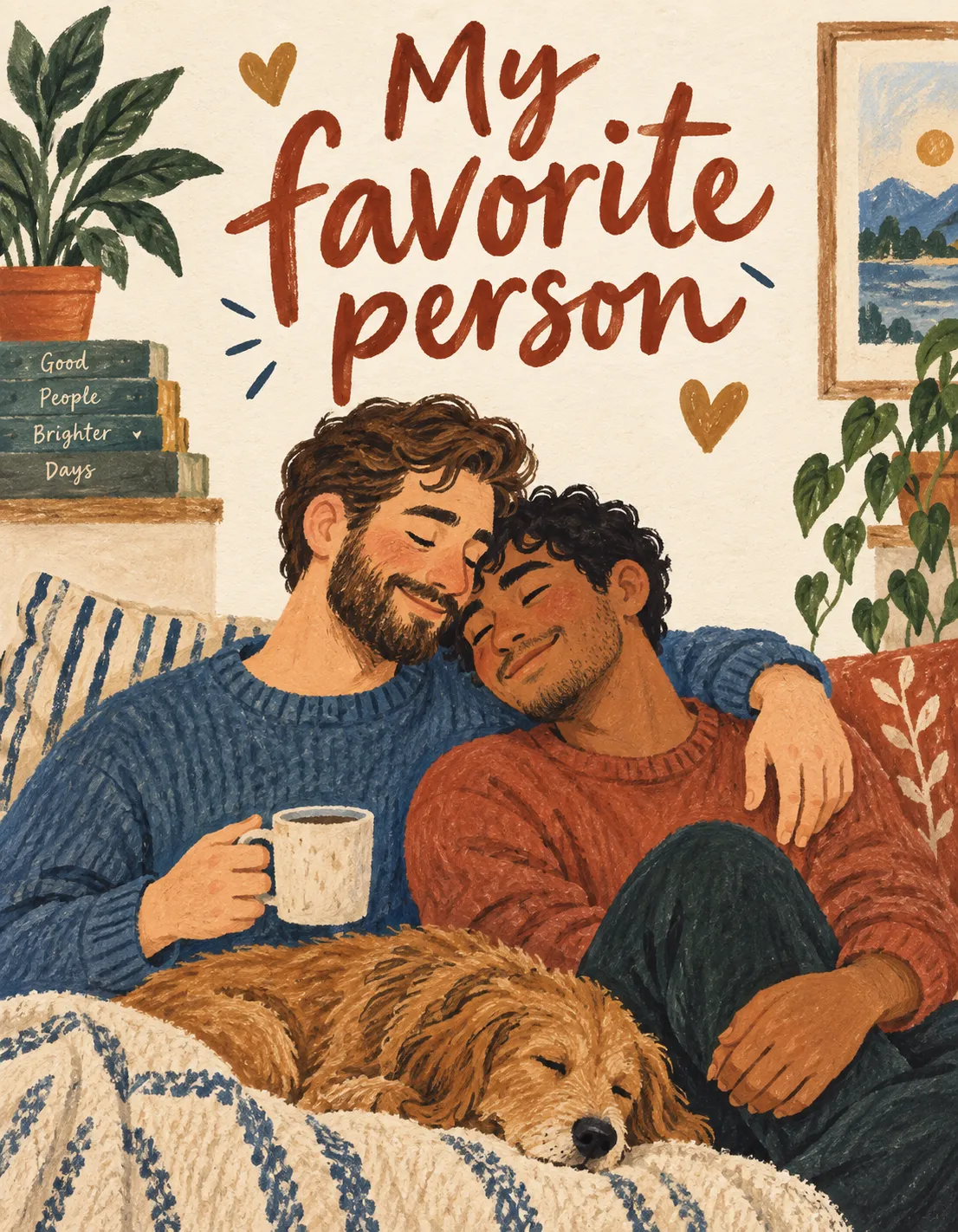 Husband card illustration