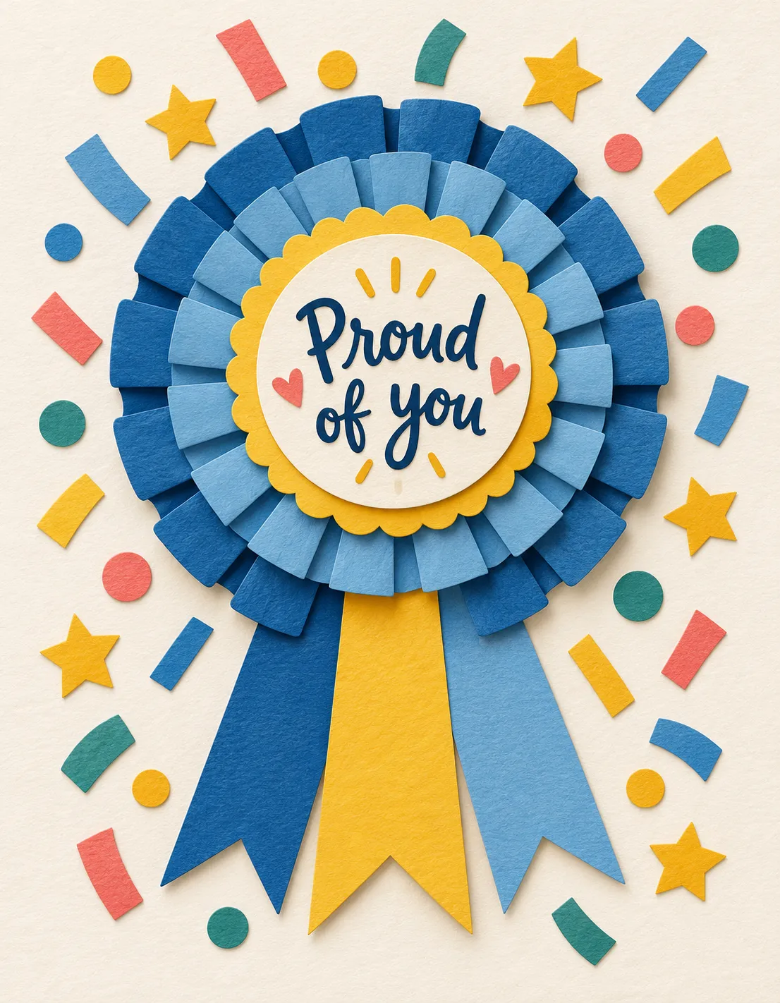 Congratulations card illustration: proud of you