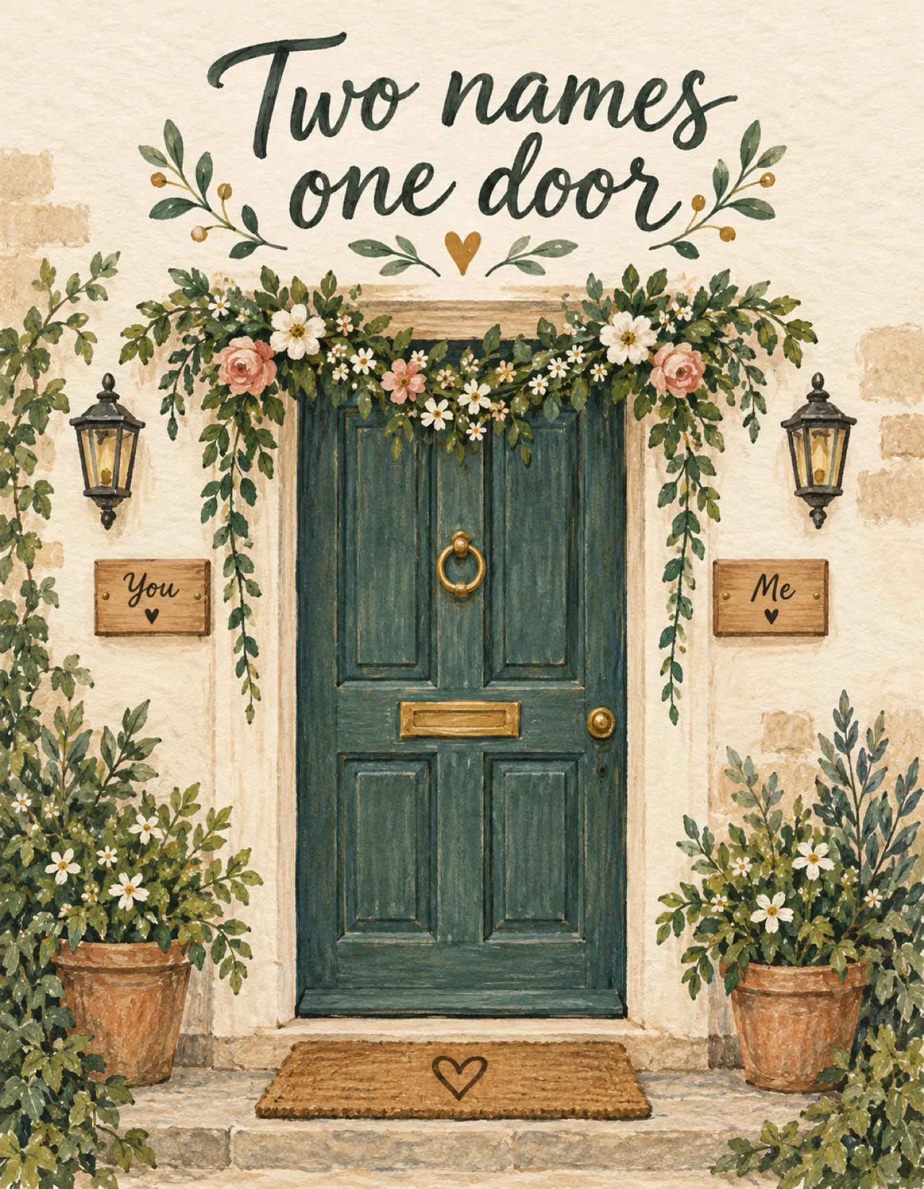 Wedding card illustration